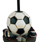HomeRoots Soccer Themed Table Lamp With White Shade and Black Finish