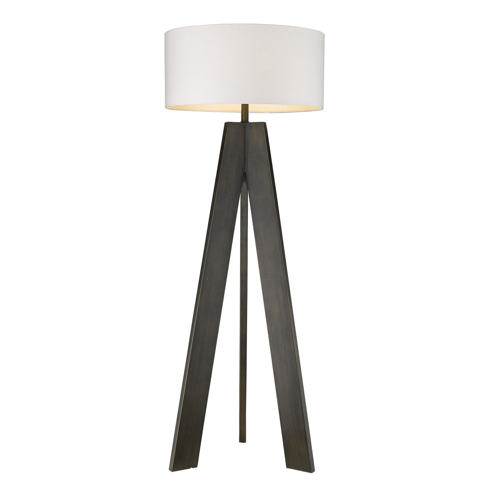 HomeRoots Soccle 1-Light Floor Lamp in Oil Rubbed Bronze Finish