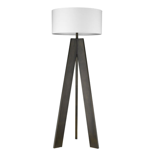 HomeRoots Soccle 1-Light Floor Lamp in Oil Rubbed Bronze Finish