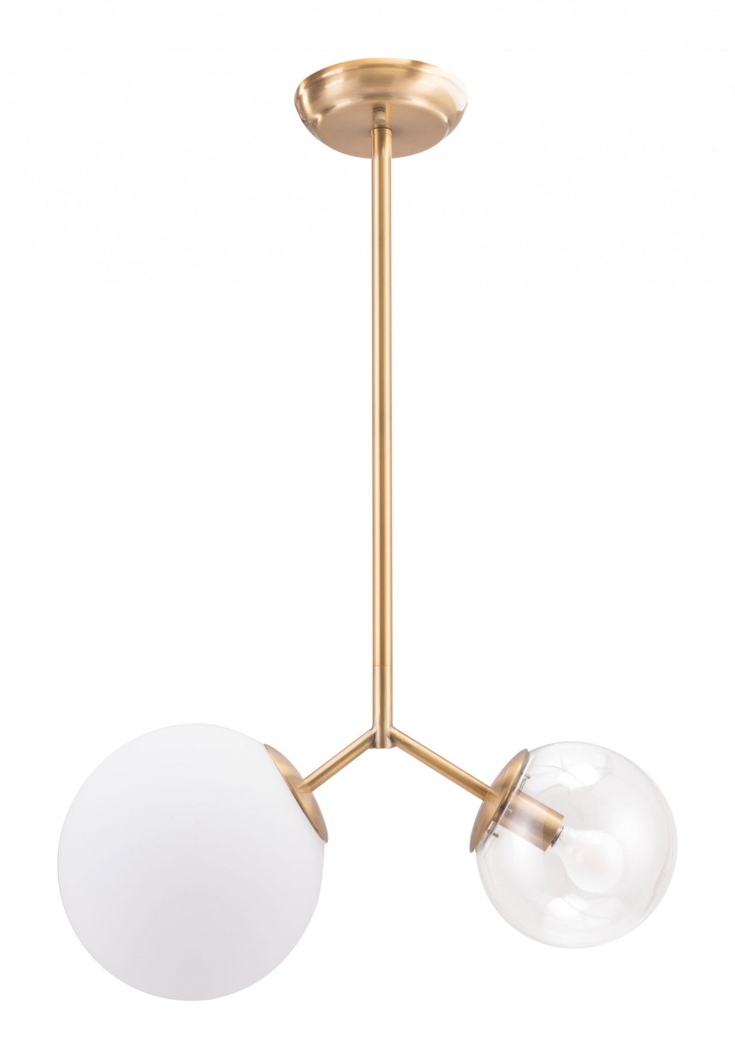 HomeRoots Solar Eclipse Ceiling Lamp With Gold Finish