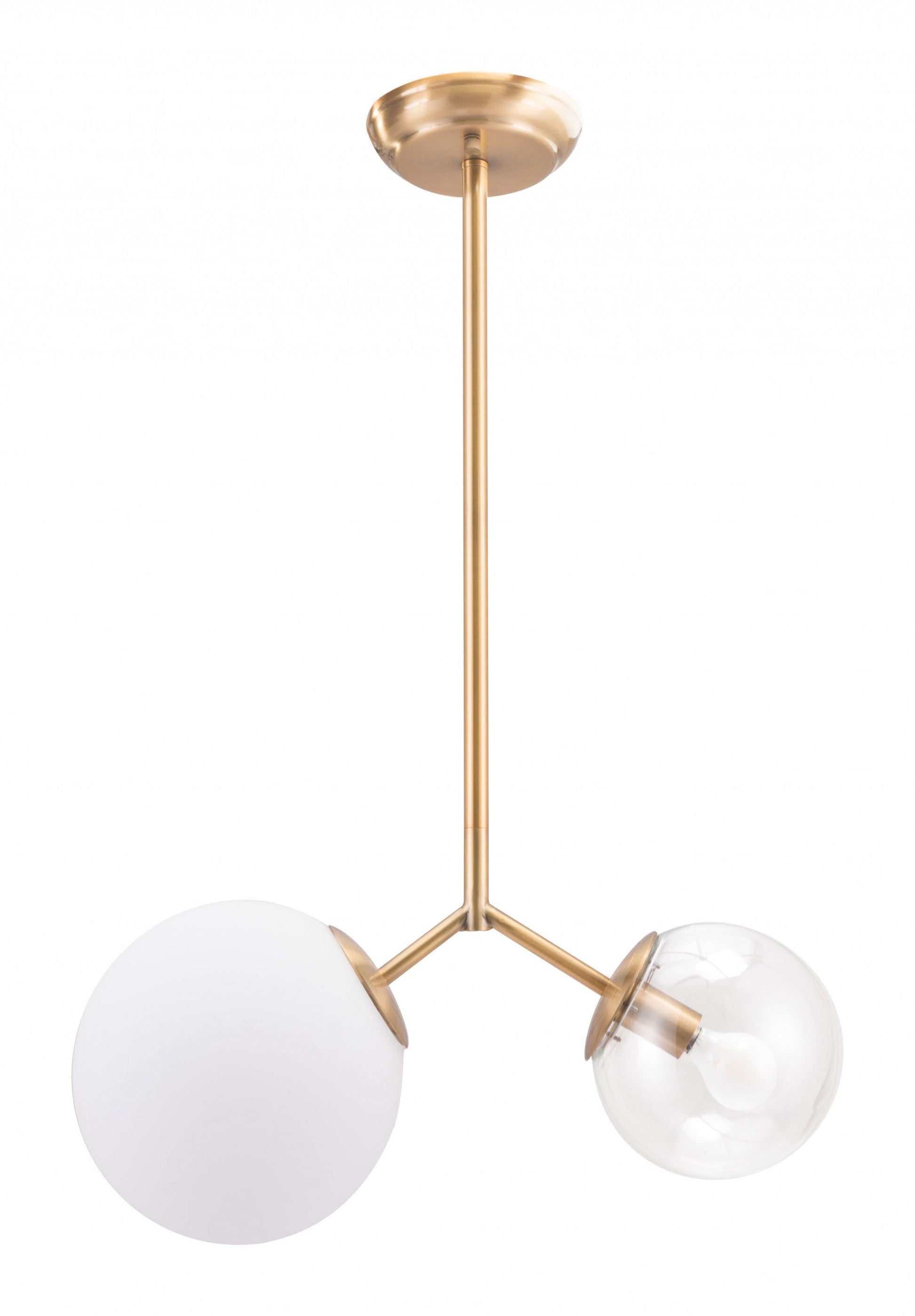 HomeRoots Solar Eclipse Ceiling Lamp With Gold Finish
