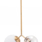 HomeRoots Solar Eclipse Ceiling Lamp With Gold Finish