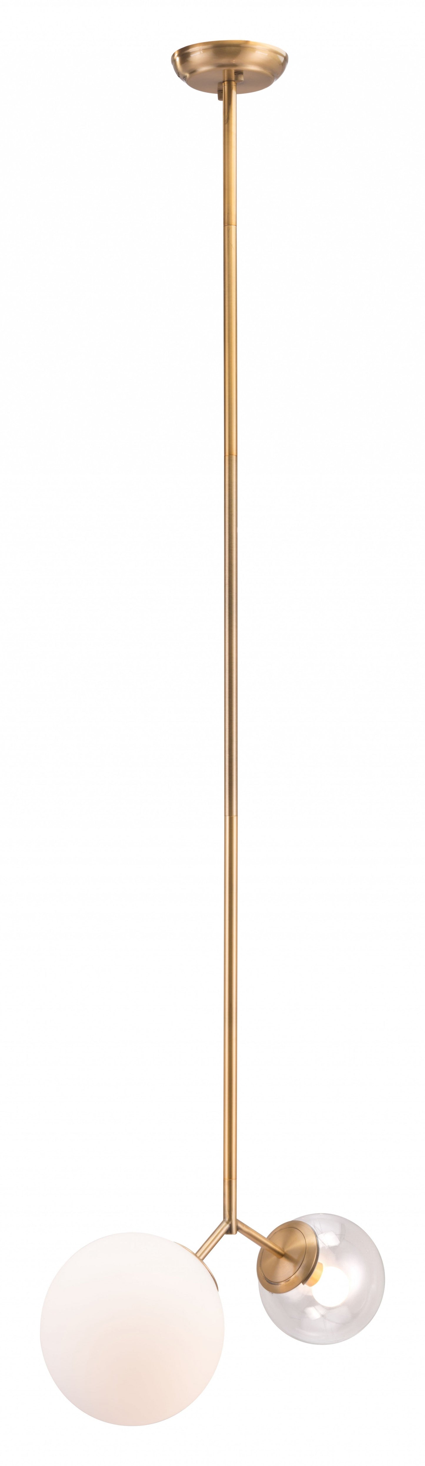 HomeRoots Solar Eclipse Ceiling Lamp With Gold Finish