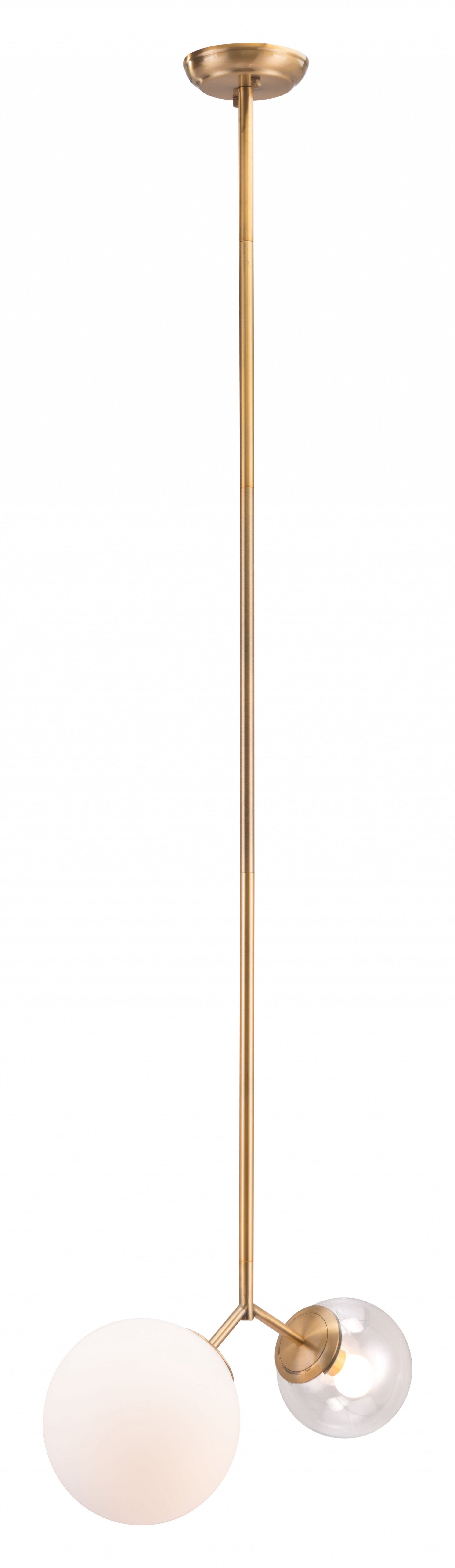HomeRoots Solar Eclipse Ceiling Lamp With Gold Finish
