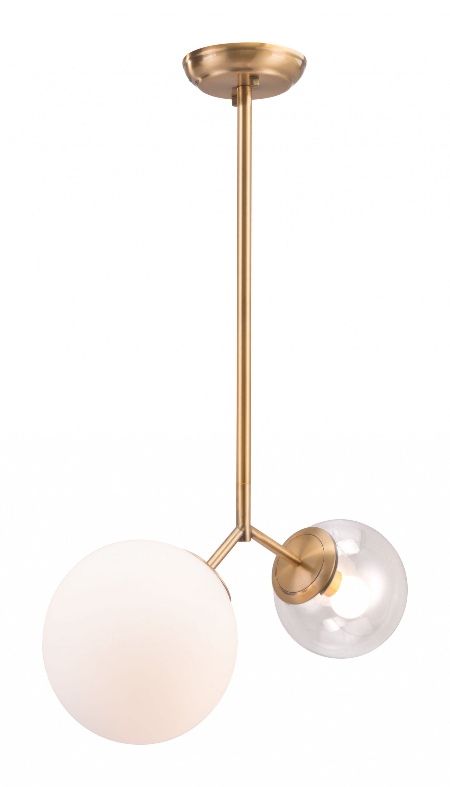 HomeRoots Solar Eclipse Ceiling Lamp With Gold Finish