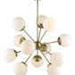HomeRoots Solea 12-Light Chandelier in Antique Brass Finish