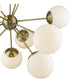 HomeRoots Solea 12-Light Chandelier in Antique Brass Finish