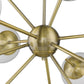 HomeRoots Solea 12-Light Chandelier in Antique Brass Finish