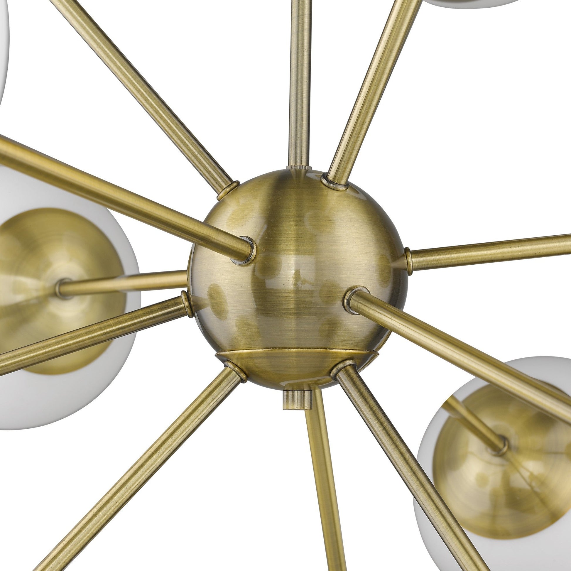 HomeRoots Solea 12-Light Chandelier in Antique Brass Finish
