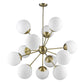 HomeRoots Solea 12-Light Chandelier in Antique Brass Finish