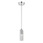 HomeRoots Solo 1-Light Pendant With Square 4-Sided Cut Crystal Shade in Polished Chrome Finish