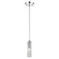 HomeRoots Solo 1-Light Polished Chrome Pendant With Multi-Faceted Round Crystal Shade
