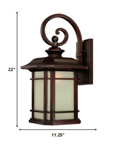 HomeRoots Somerset 1-Light Architectural Wall Light in Bronze Finish