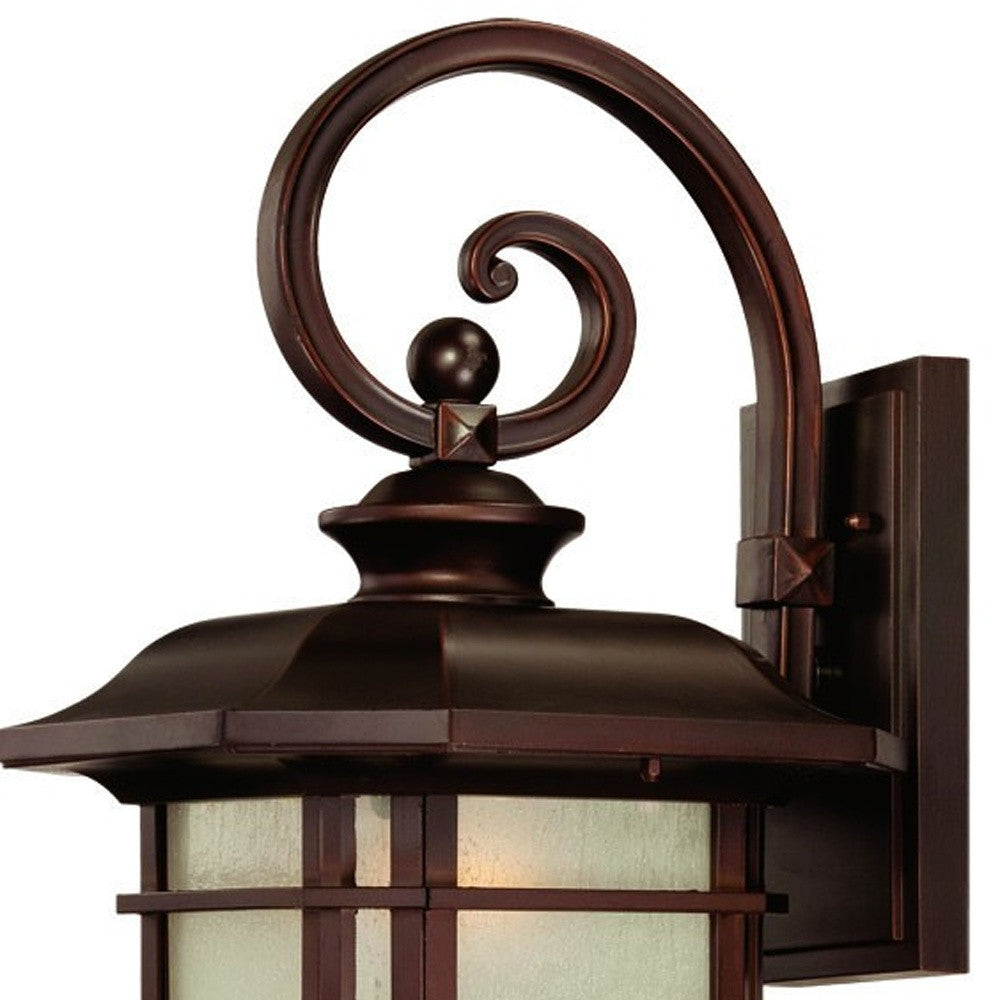 HomeRoots Somerset 1-Light Architectural Wall Light in Bronze Finish