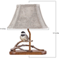 HomeRoots Songbird On A Branch Accent Lamp With Tan Tailored Shade