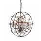 HomeRoots Spherical Chandelier In Antique Bronze Finish
