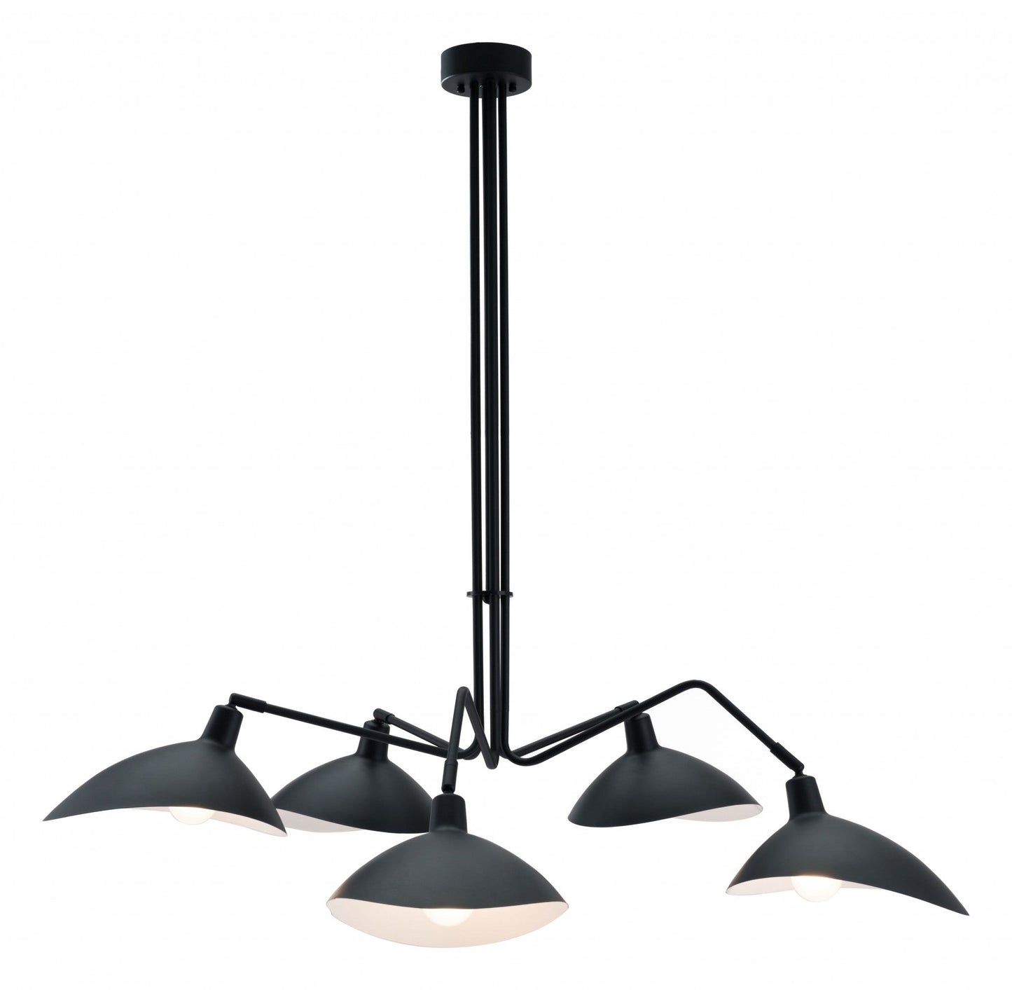 HomeRoots Spider Modern Chandelier in Black Finish
