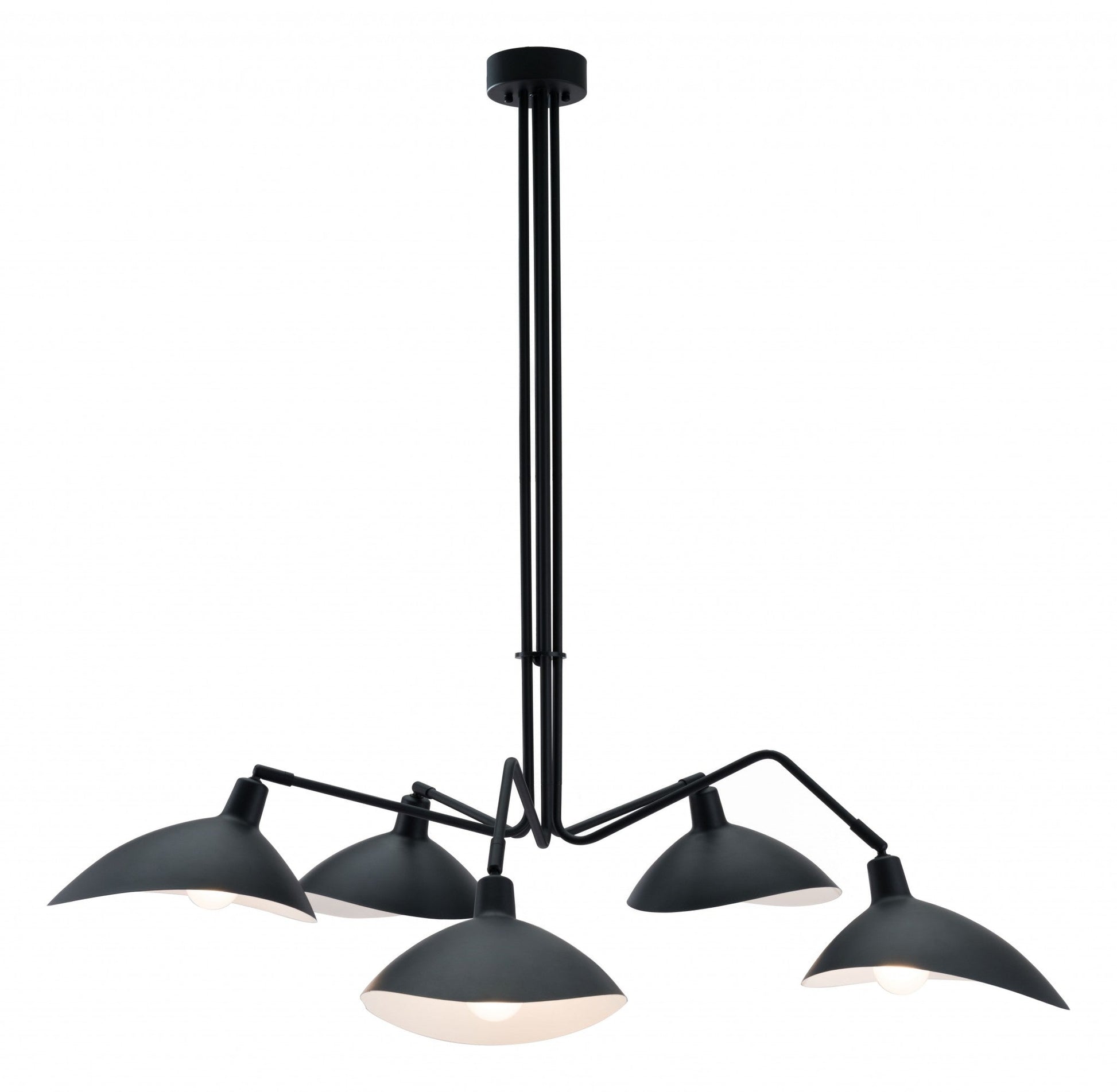 HomeRoots Spider Modern Chandelier in Black Finish