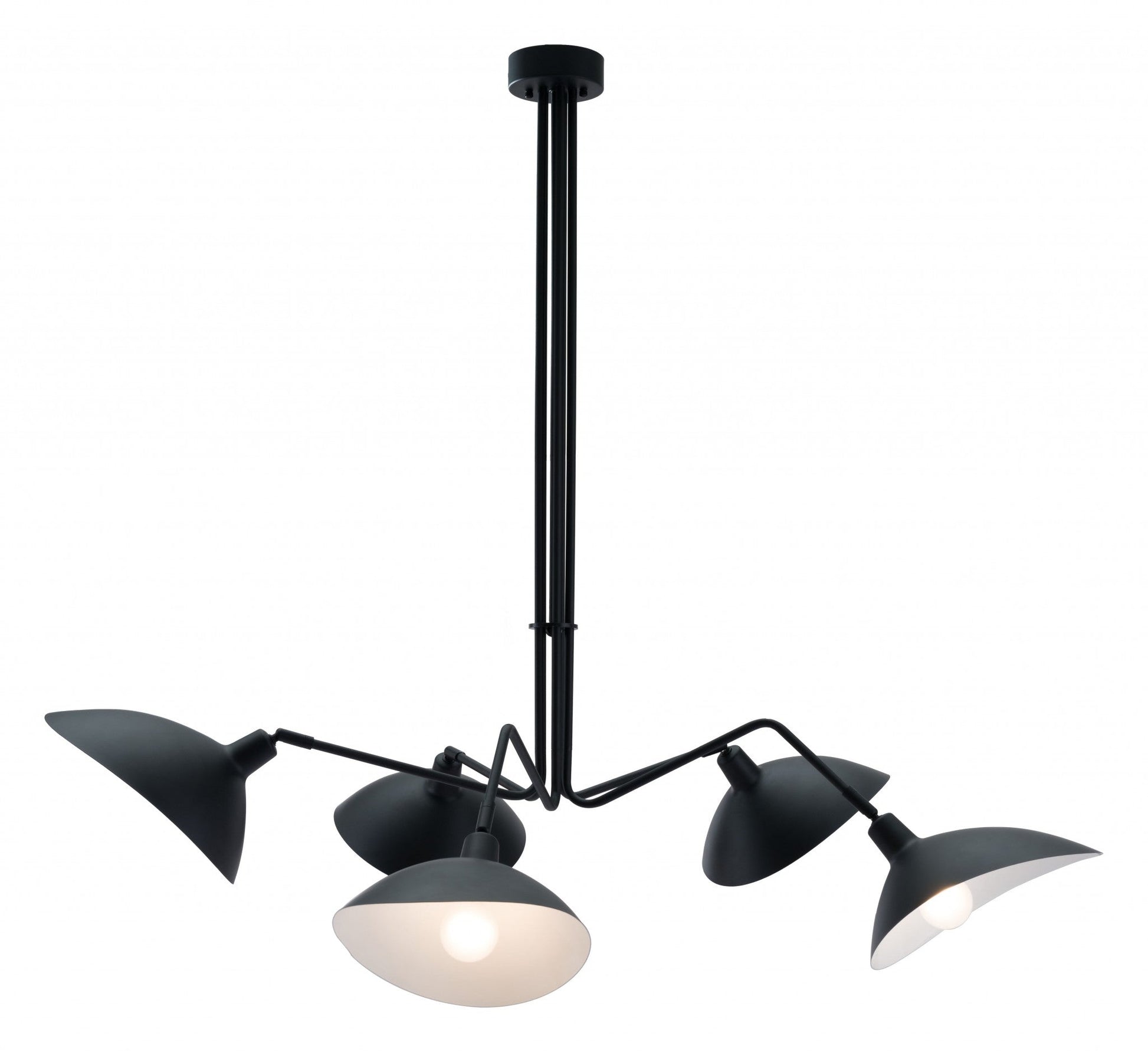 HomeRoots Spider Modern Chandelier in Black Finish