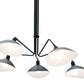 HomeRoots Spider Modern Chandelier in Black Finish