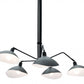 HomeRoots Spider Modern Chandelier in Black Finish