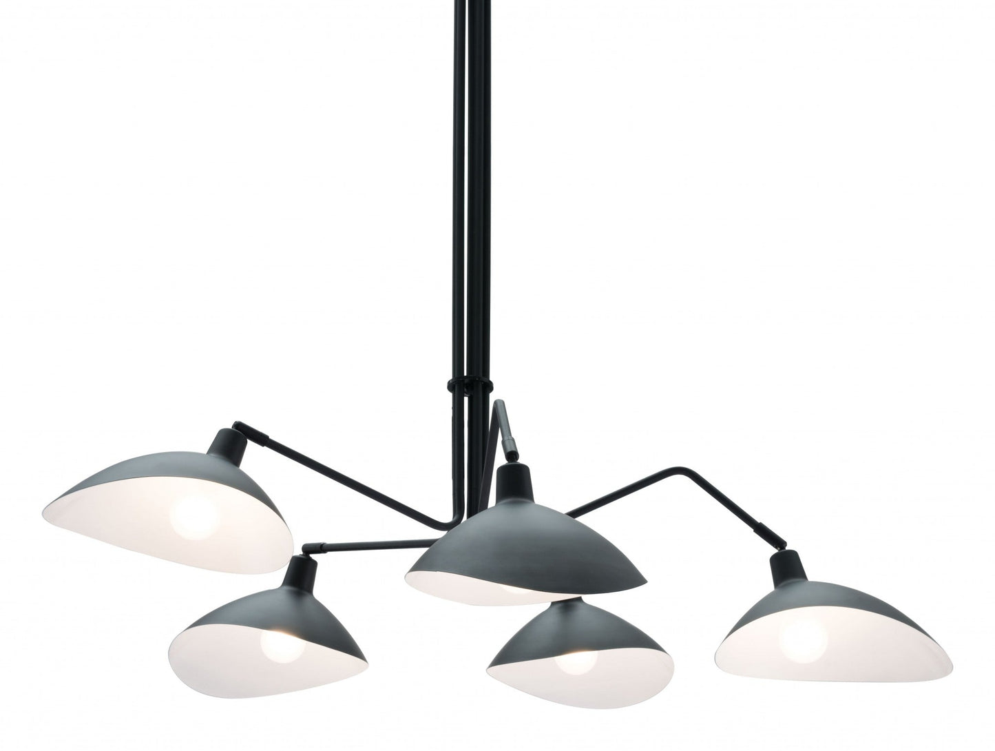 HomeRoots Spider Modern Chandelier in Black Finish