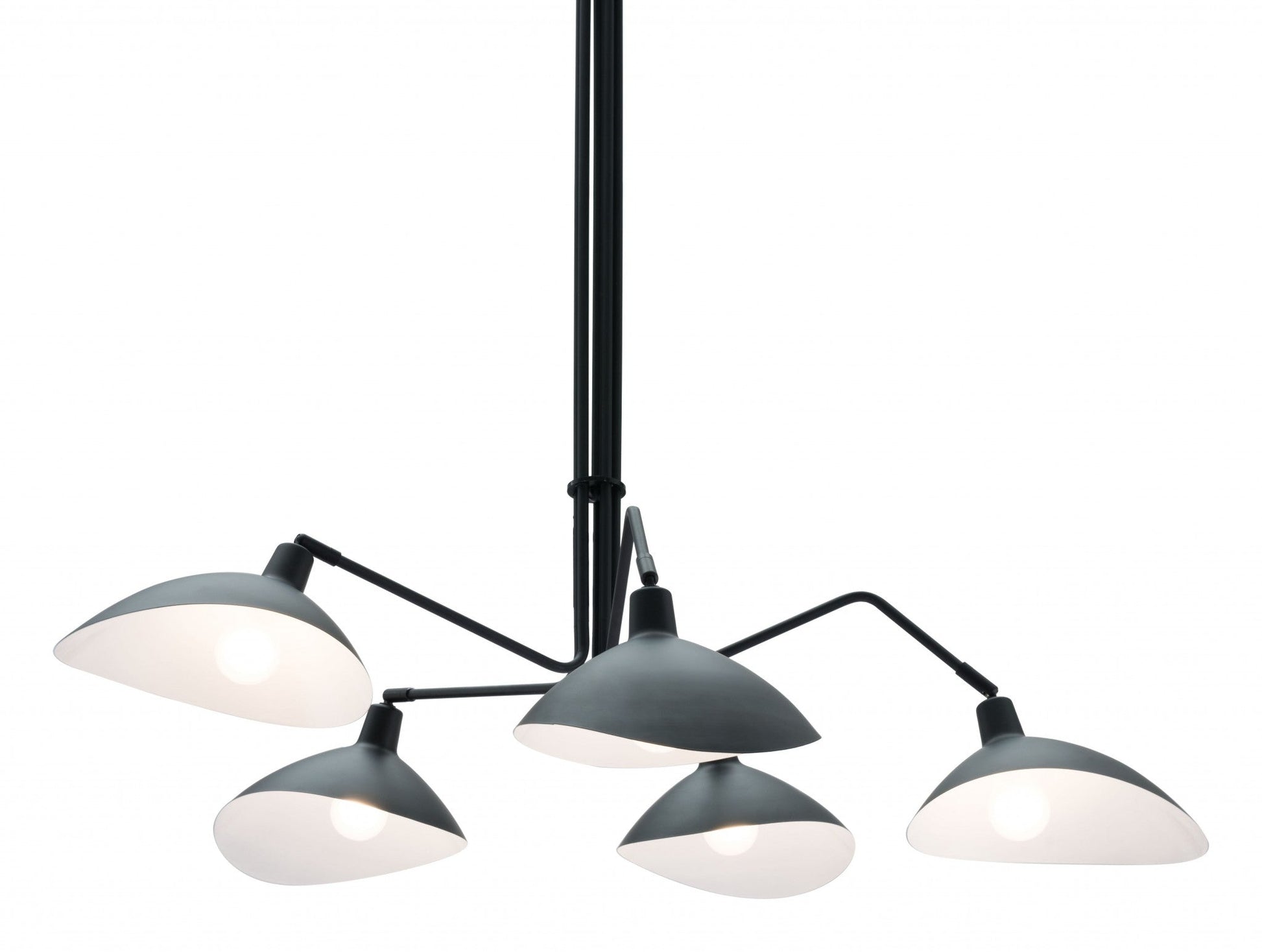HomeRoots Spider Modern Chandelier in Black Finish