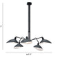 HomeRoots Spider Modern Chandelier in Black Finish