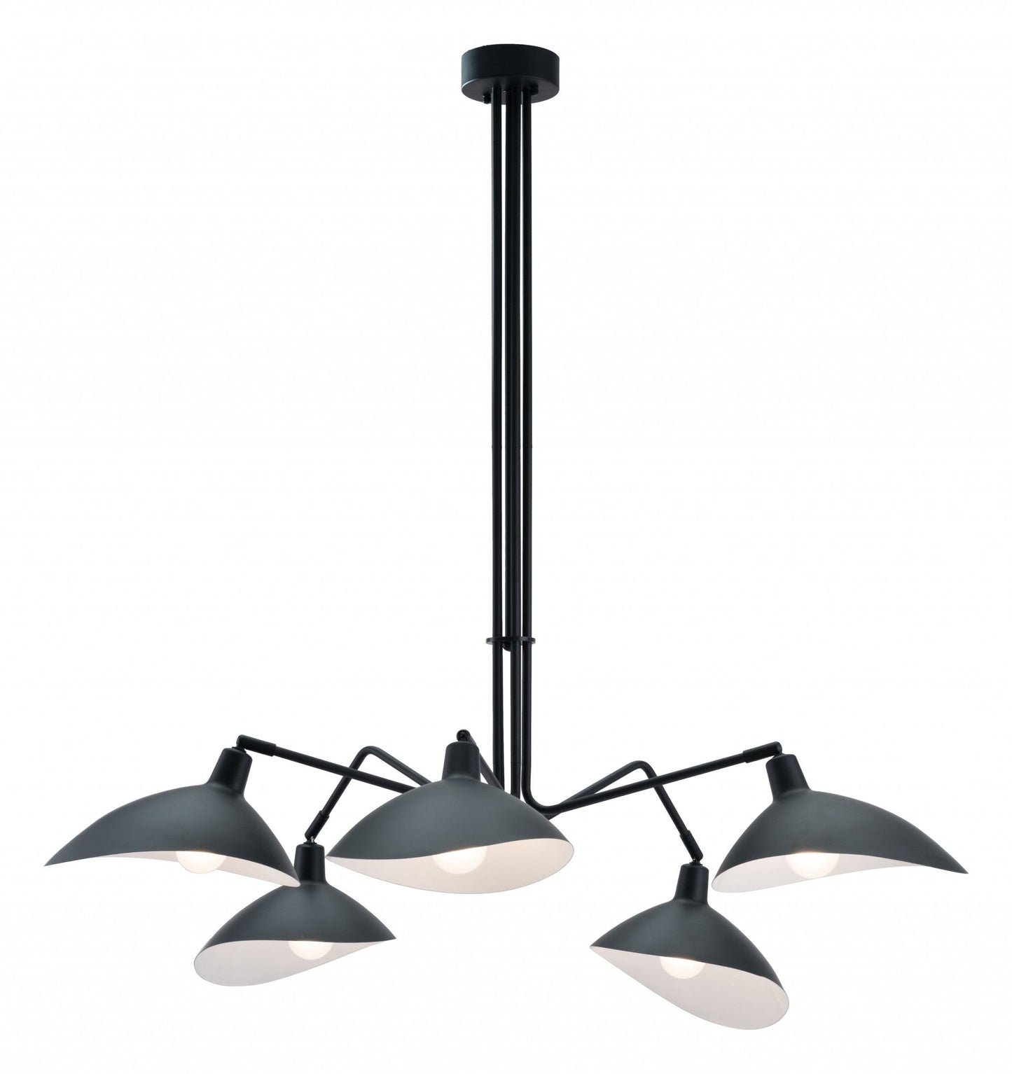 HomeRoots Spider Modern Chandelier in Black Finish