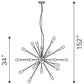 HomeRoots Sputnik Globe Multi Light Dimmable Ceiling Light With Stainless Steel Finish