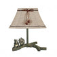 HomeRoots Squirrel Buddies Accent Lamp With Natural Shade
