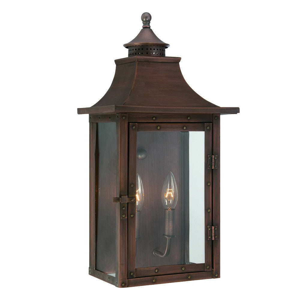 HomeRoots St. Charles 2-Light Acopper Patina Wall Light