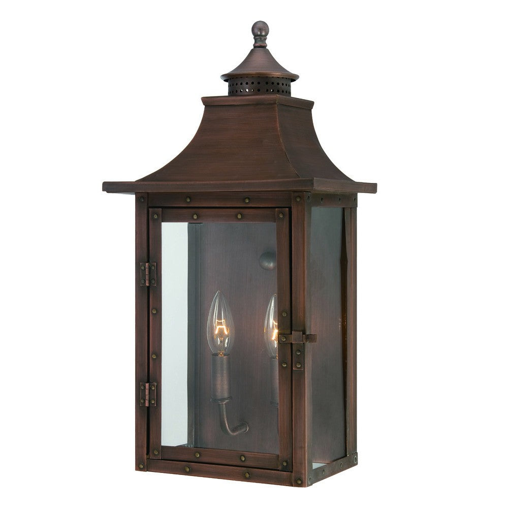 HomeRoots St. Charles 2-Light Acopper Patina Wall Light