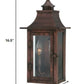 HomeRoots St. Charles 2-Light Patina Wall Light in Copper Finish