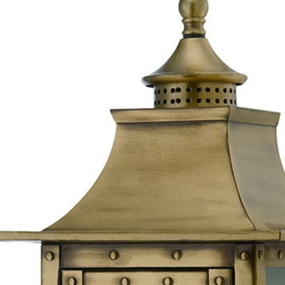 HomeRoots St. Charles 2-Light Wall Light in Aged Brass Finish