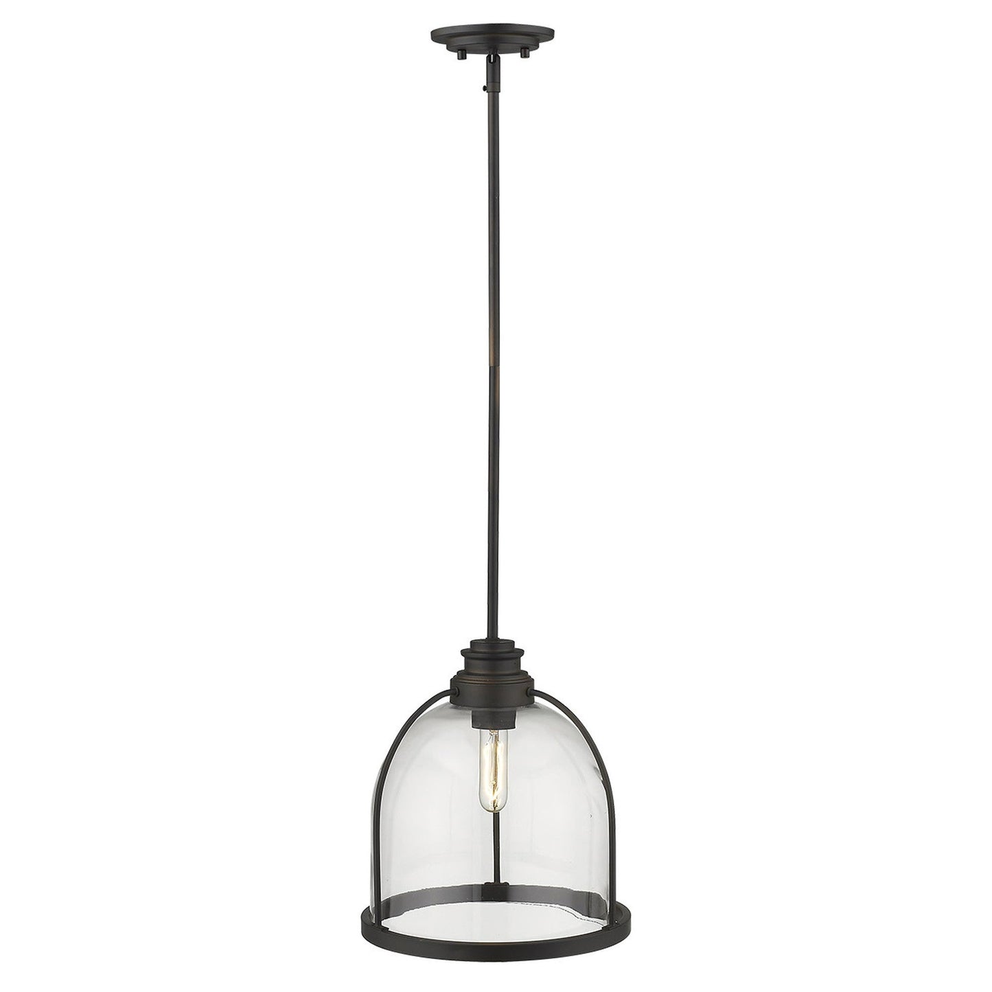 HomeRoots Stanton 1-Light Pendant in Oil Rubbed Bronze Finish