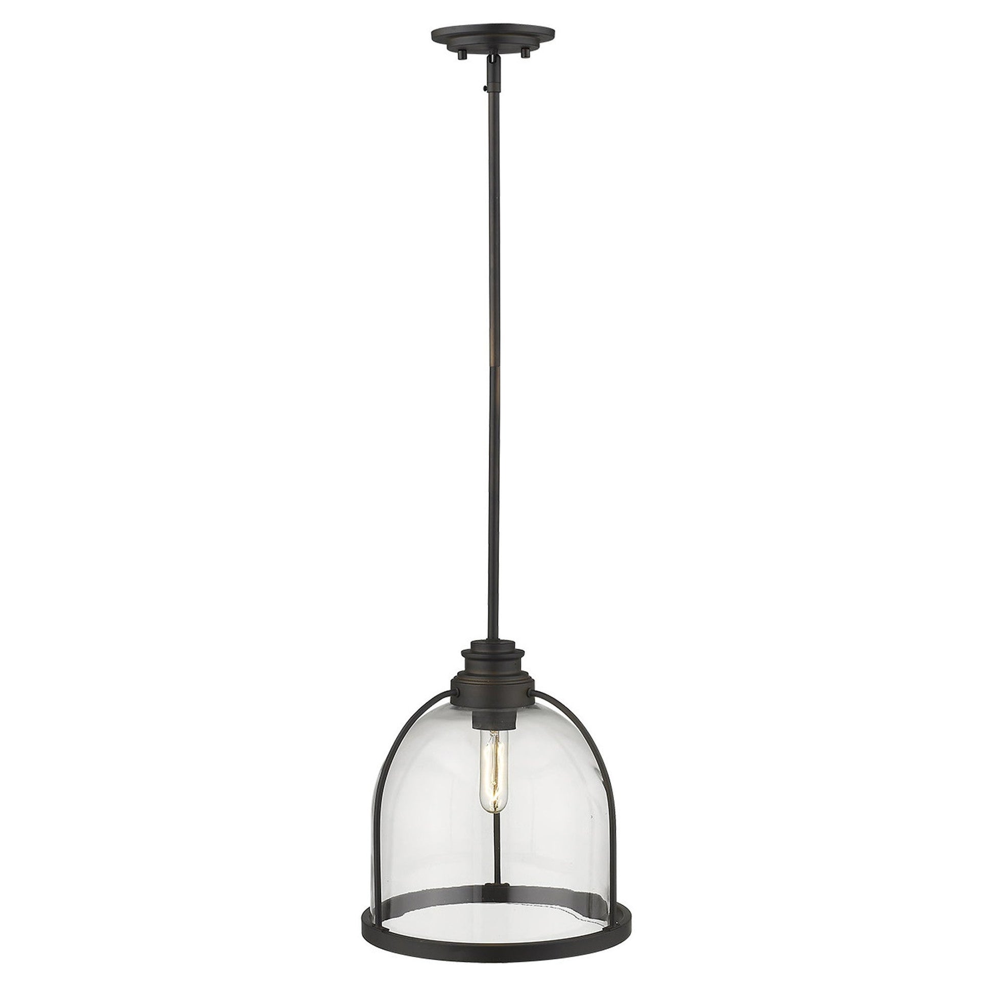 HomeRoots Stanton 1-Light Pendant in Oil Rubbed Bronze Finish