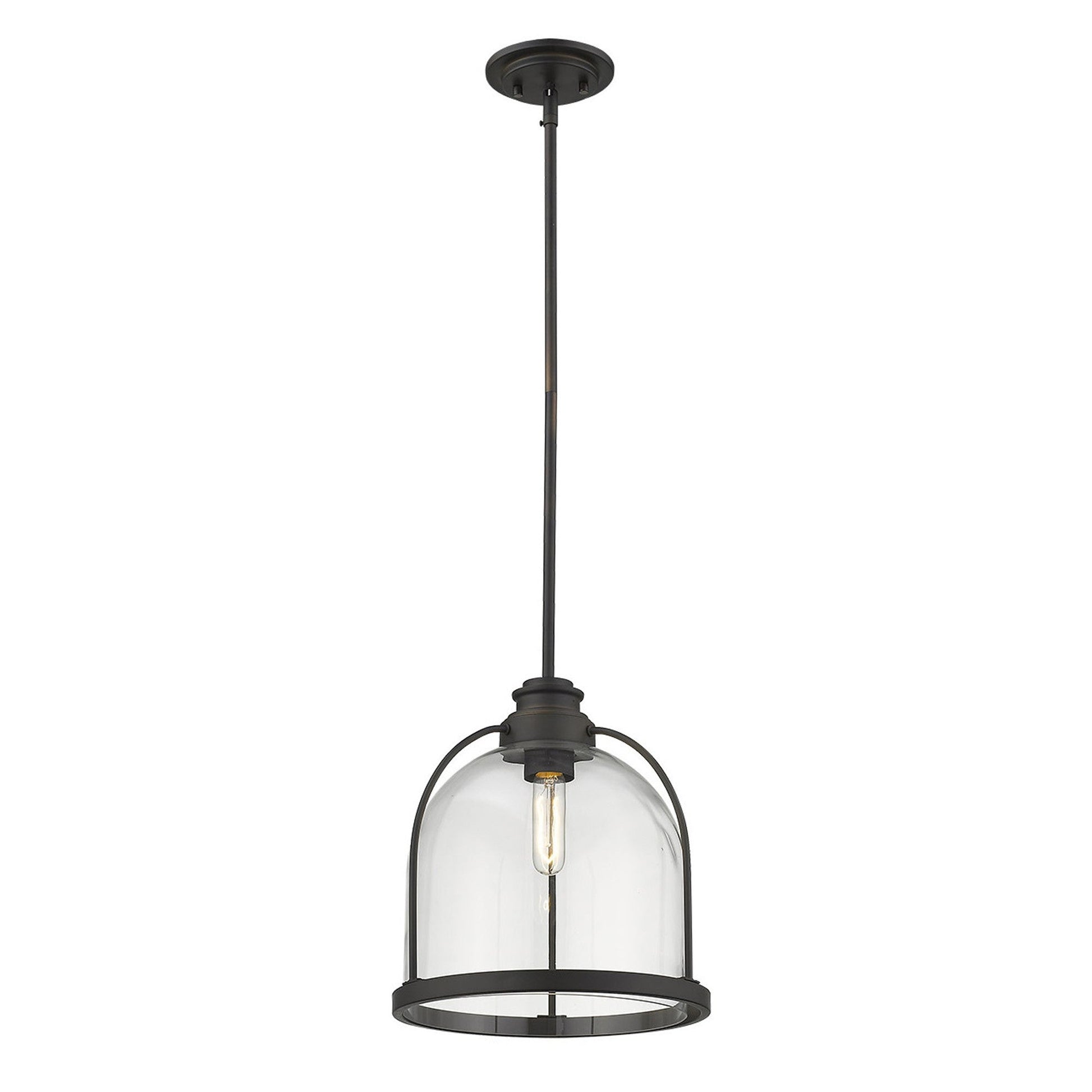 HomeRoots Stanton 1-Light Pendant in Oil Rubbed Bronze Finish