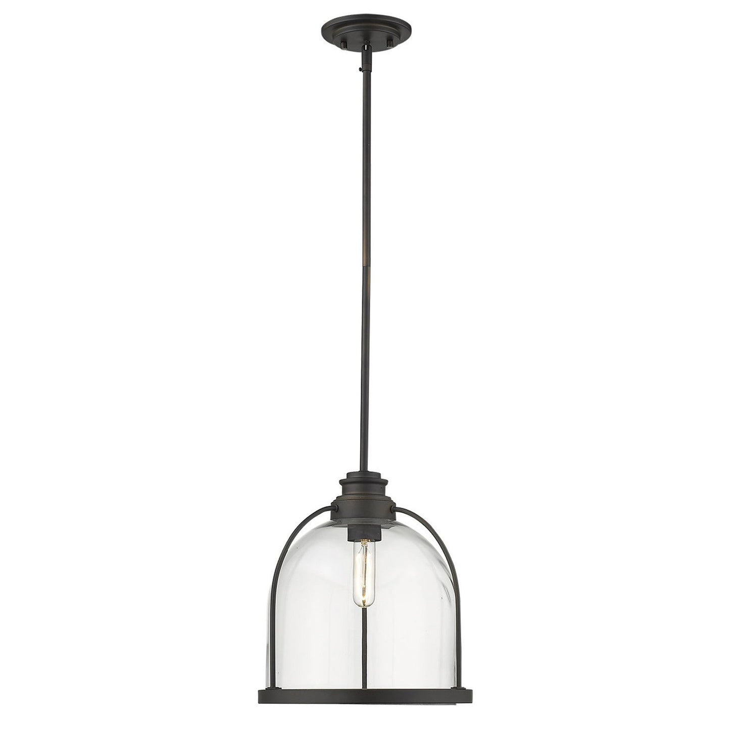 HomeRoots Stanton 1-Light Pendant in Oil Rubbed Bronze Finish