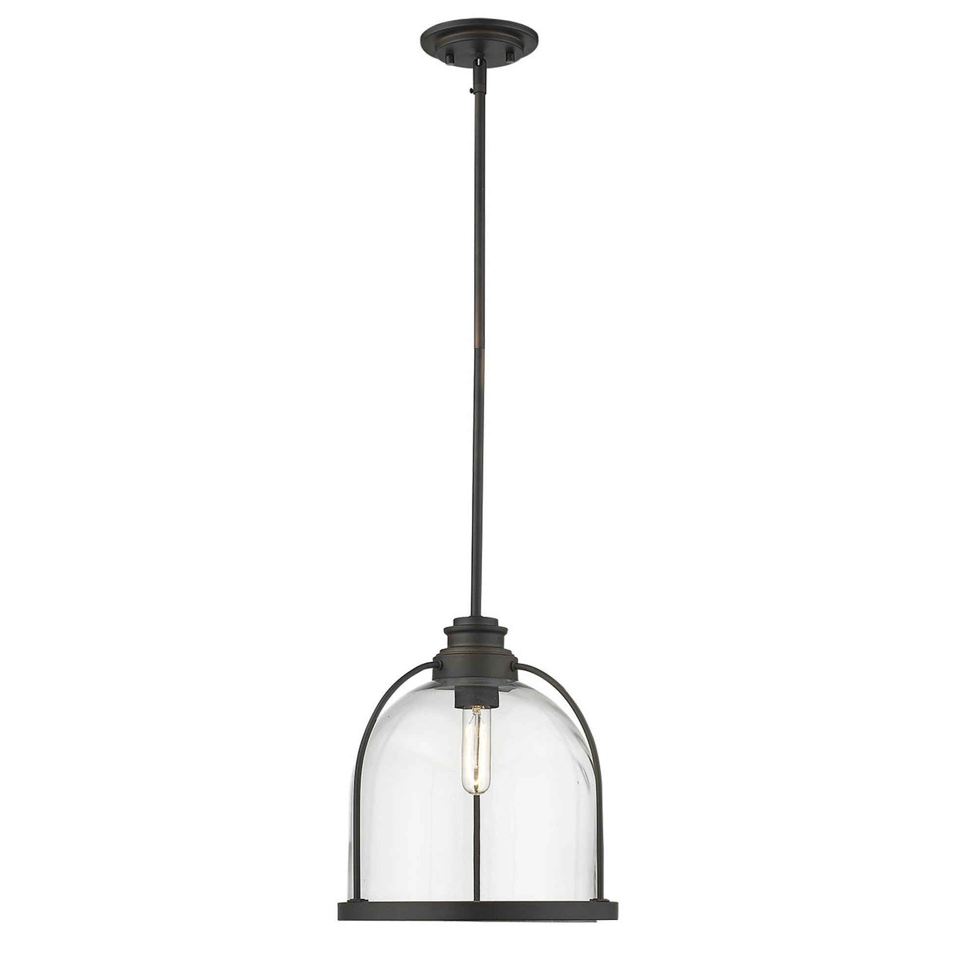 HomeRoots Stanton 1-Light Pendant in Oil Rubbed Bronze Finish