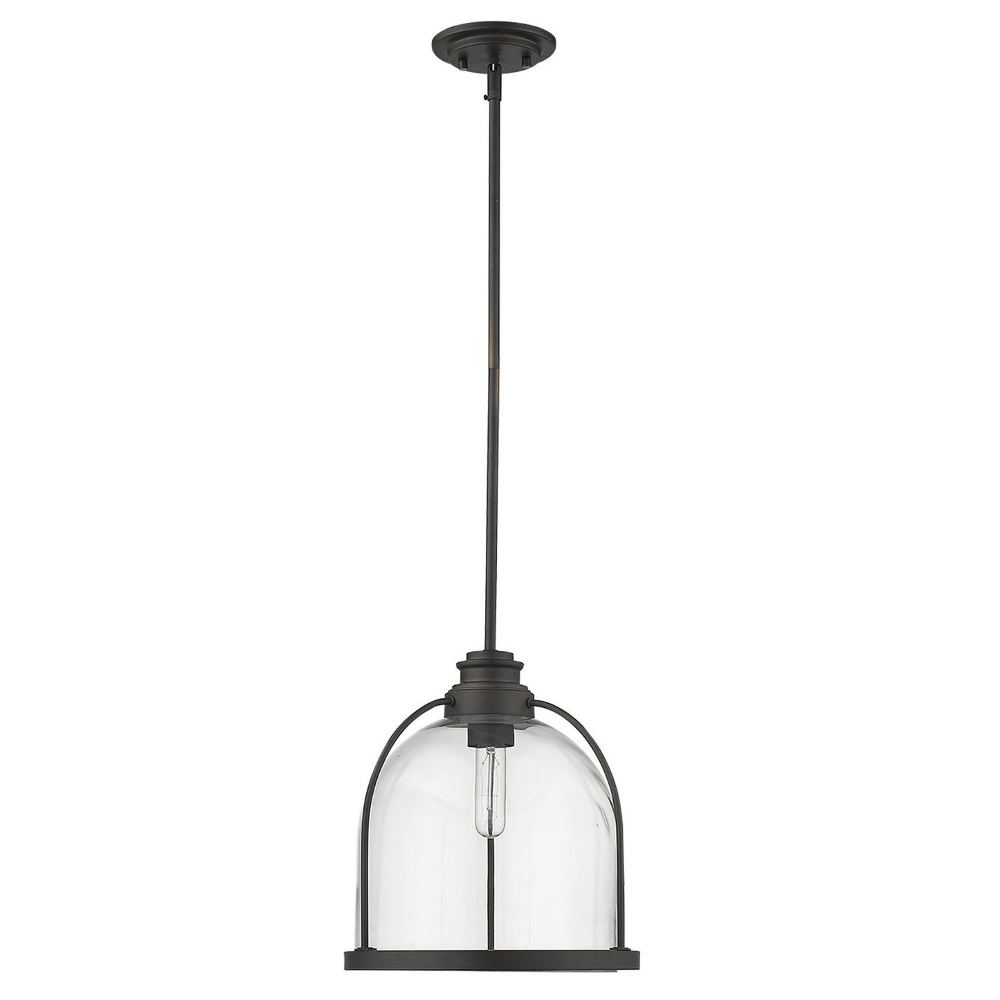 HomeRoots Stanton 1-Light Pendant in Oil Rubbed Bronze Finish