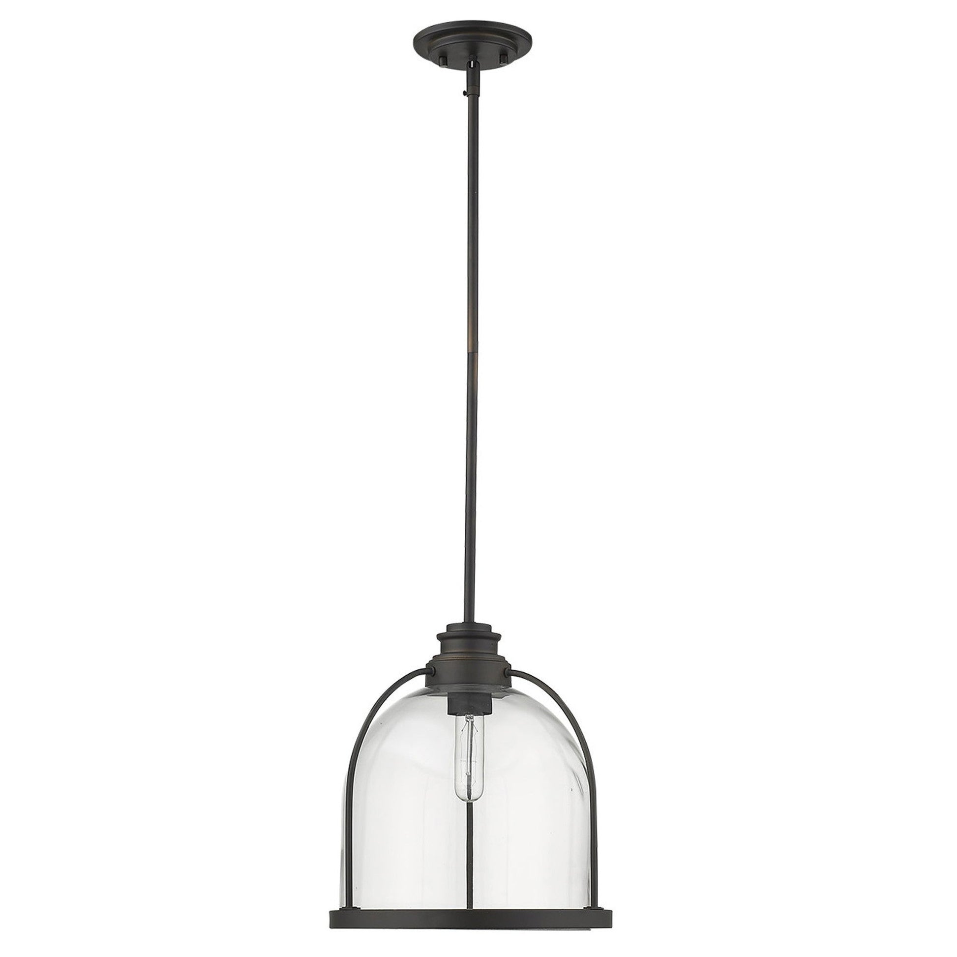 HomeRoots Stanton 1-Light Pendant in Oil Rubbed Bronze Finish