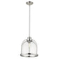 HomeRoots Stanton 1-Light Pendant in Polished Nickel Finish