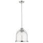 HomeRoots Stanton 1-Light Pendant in Polished Nickel Finish