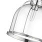 HomeRoots Stanton 1-Light Pendant in Polished Nickel Finish