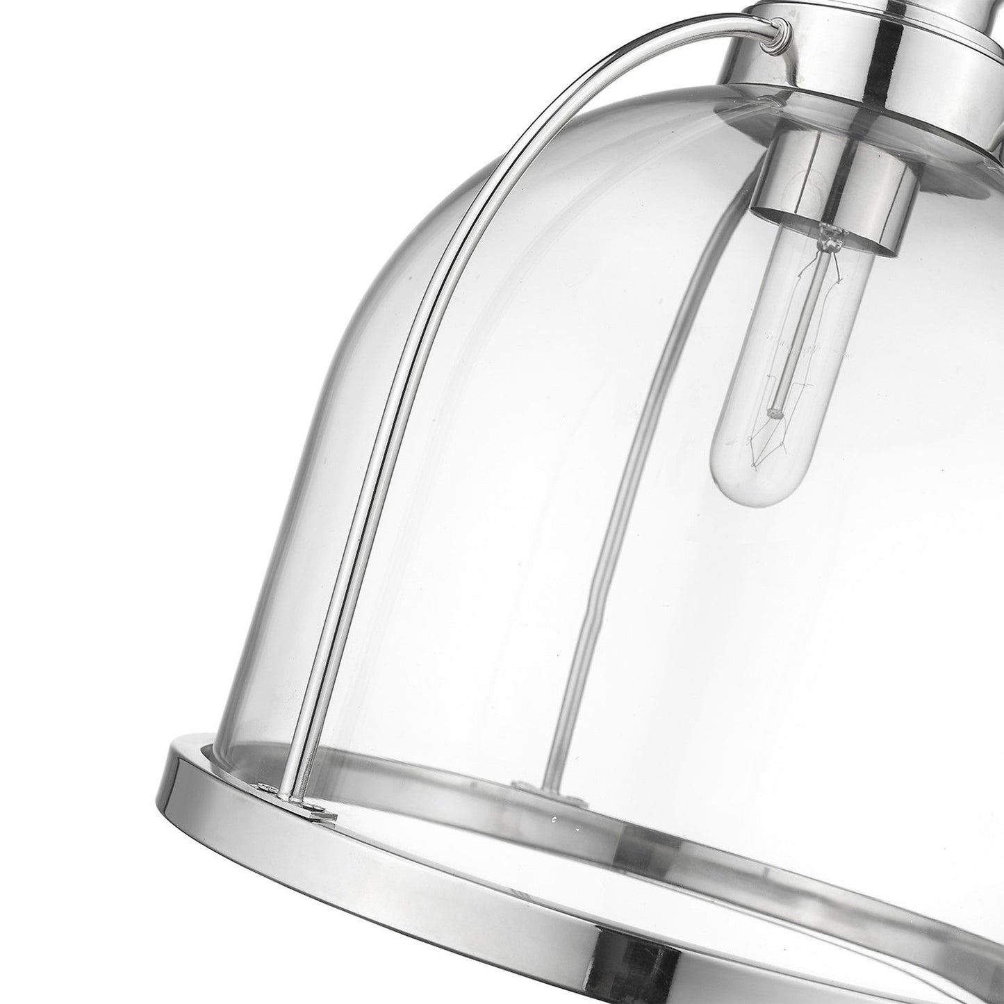 HomeRoots Stanton 1-Light Pendant in Polished Nickel Finish