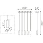 HomeRoots Stark Five Bulb Clear Ceiling Lamp With Stainless Steel Finish