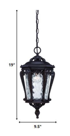 HomeRoots Stratford 1-Light Architectural Hanging Light in Bronze Finish