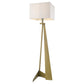 HomeRoots Stratos 1-Light Floor Lamp in Aged Brass Finish