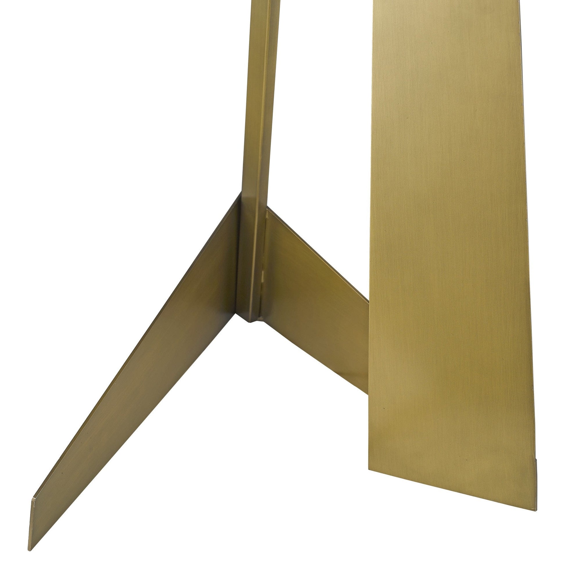 HomeRoots Stratos 1-Light Floor Lamp in Aged Brass Finish